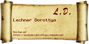 Lechner Dorottya névjegykártya